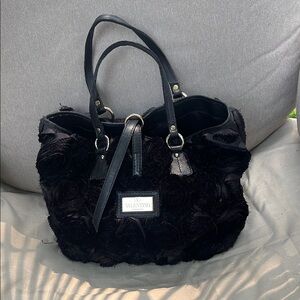Valentino Black Textured Tote Bag